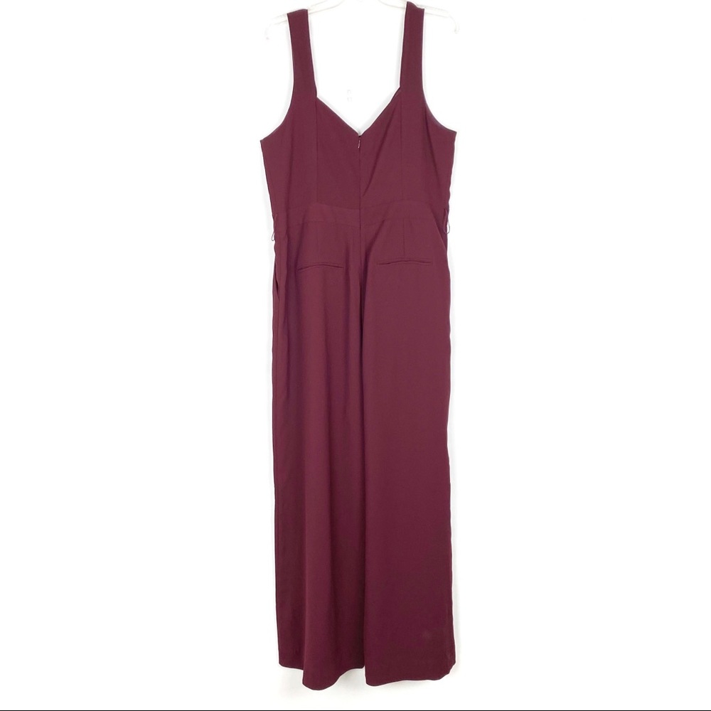 Anthropologie The Essential Jumpsuit Maroon 16 New - Picture 8 of 10